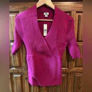 Worthington Womens Magenta Sweater